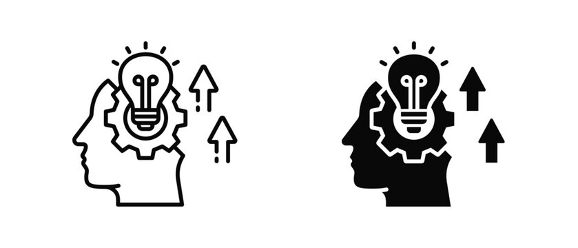 Open Minded icon set with style outline and solid. vector simple elements for design and presentation.