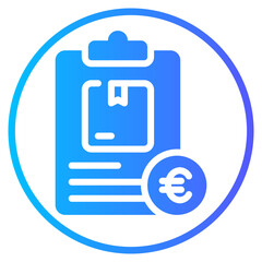 Obraz premium euro gradient icon