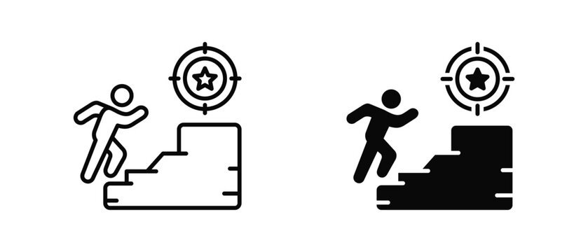 Perseverance icon set with style outline and solid. vector simple elements for design and presentation.