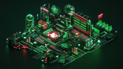 Obraz premium 3d composition of data exposure, include 