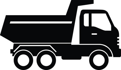 Dump truck icon for construction industry © FF