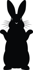 Bunny rabbit standing silhouette icon © FF