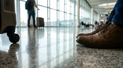 Fototapeta premium Airport Departure Walk Perspective