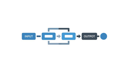 Fototapeta premium Flowchart Process Diagram Technology.