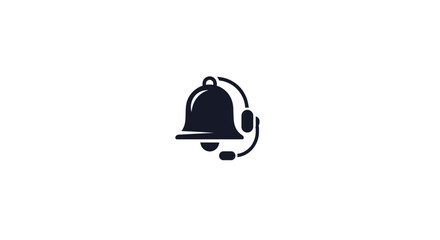 Obraz premium Black Telephone Bell Icon Symbol.