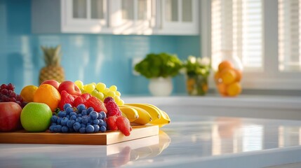 フルーツと朝のキッチン