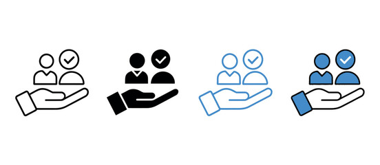 Presence icons collection with line, solid, and filled vector styles © HeLLo WorLd