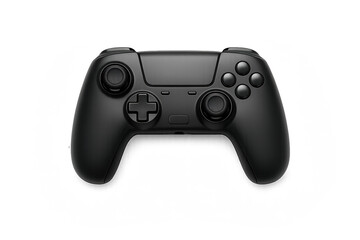 Modern black video game controller with ergonomic grips and responsive buttons