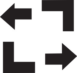 Grunge Hand-Drawn Arrow Set: Bold Black Brush Stroke Directional Doodle Design Elements