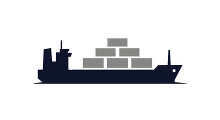 Obraz premium Cargo Ship with Containers on Deck.