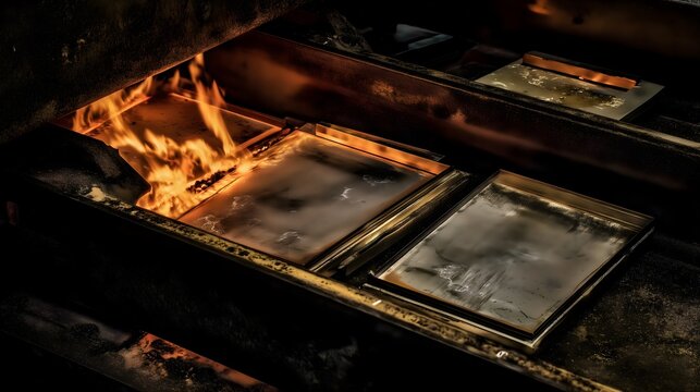 Industrial printing plate exposure machine burning laser light onto metal plate
