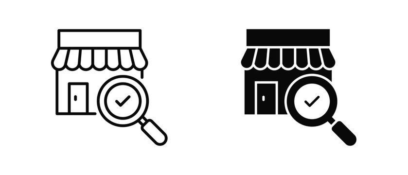 Market Research  icon set with style outline and solid. vector simple elements for design and presentation.