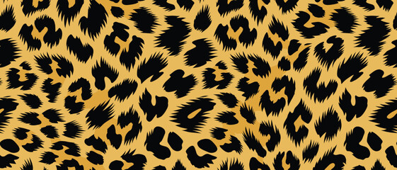 Wild animal skin pattern fur camouflage design featuring leopard texture for fashion or wallpaper seamless illustration © Merisca