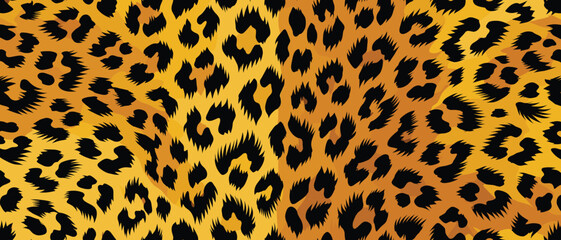 Wildlife animal skin pattern fur camouflage illustration featuring leopard texture close-up © Merisca
