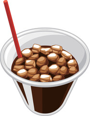 氷の入ったテイクアウトのアイスコーヒー