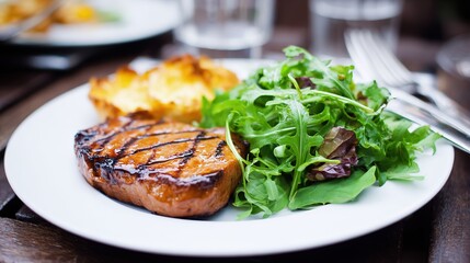 Pan-Seared Foie Gras with Golden Brown Crust and Buttery Melt-in-Mouth Texture, Served on Toasted Brioche with Fig Jam and Caramelized Apple Slices, Drizzled with Aged Balsamic Reduction and Garnished