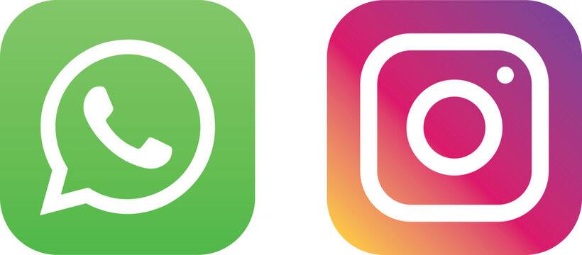 whatsapp logotype instagram, instagram logo, whatsapp icon editorial.eps10, png