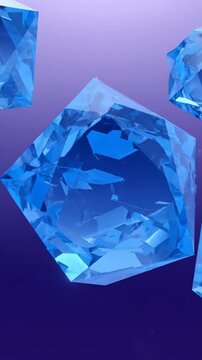 Gemstone, crystal and diamond in a dark background for luxury jewelry design, precious stones and elegant accessories with faceted gems reflecting light beautifully. Opulence, brilliance and sparkle