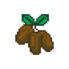 Fototapeta premium Pixel Art Fresh Dates Fruit Ramadan Food
