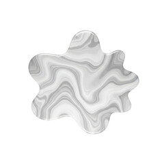 Abstract Gray Marble Fluid Blob Shape