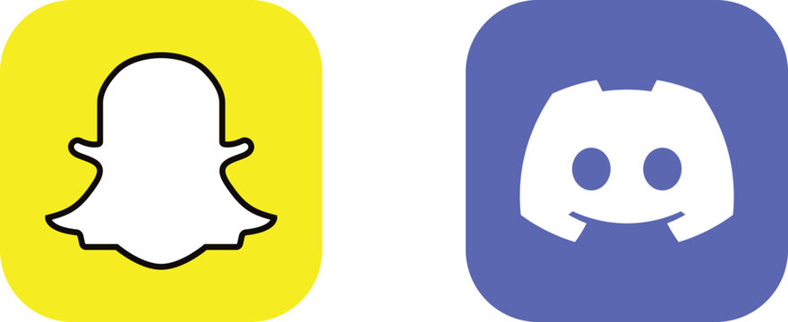 snapchat logotype discord, discord logo, snapchat icon editorial.eps10, png