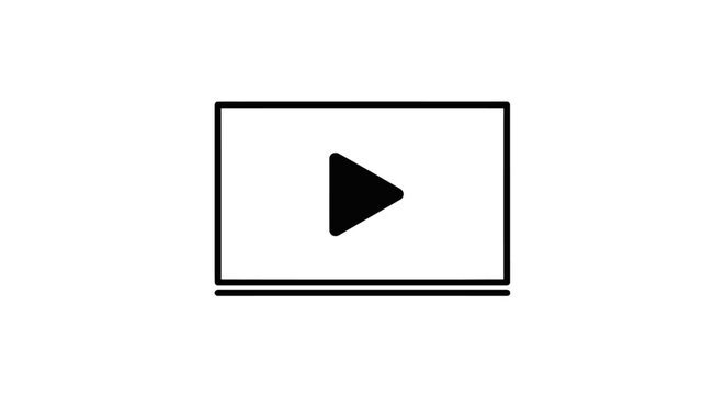 Play Button Icon Video Symbol.