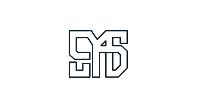 Stylized Monogram Initials SYM Logo Design.