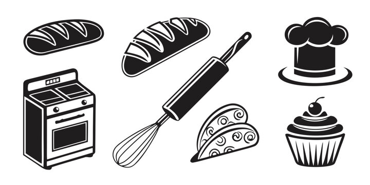A delightful assortment of baking tools and treats for your culinary adventures Vector