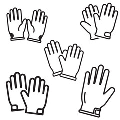 Obraz premium medical gloves vector illustration for protection and healthcare safety.