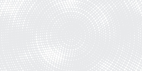 creative radial dot pattern with white and grey gradient wave for presentation. creative art eps10