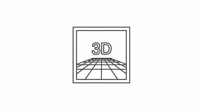 Three dimensional grid perspective drawing.