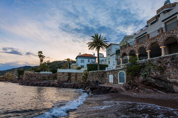 Le Château de la Napoule sur la station balnéaire de Mandelieu-la-Napoule sur la Côte d'Azur en France © Gerald Villena