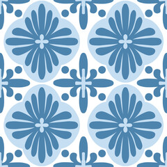 Fototapeta premium Seamless ornamental pattern featuring intricate repeating motifs, perfect for textile, wallpaper, packaging, and decorative surface design.