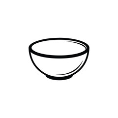 Black and white bowl simple line kitchen dish