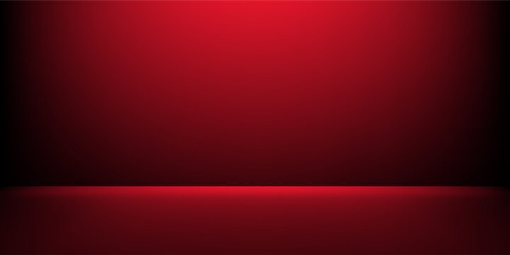 red background, abstract wall studio room, can be used to present your product,vector background