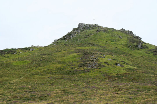 mountain in auvergne in france 