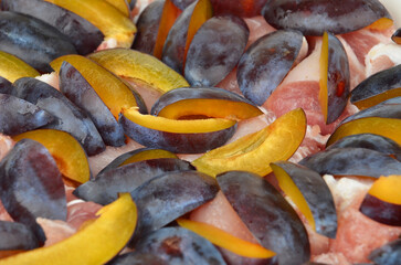 Cooking meat with plum