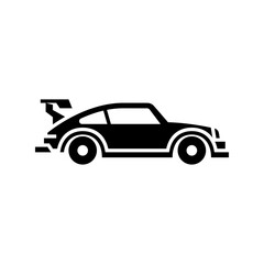 Obraz premium Custom car glyph icon. modified car solid illustration.