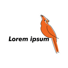 lorem ipsum for cardinal logo with white background separately