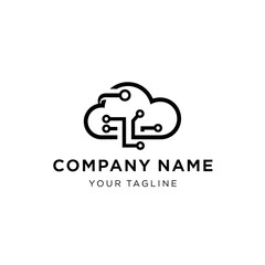 Obraz premium Cloud Computing Logo Design Template.