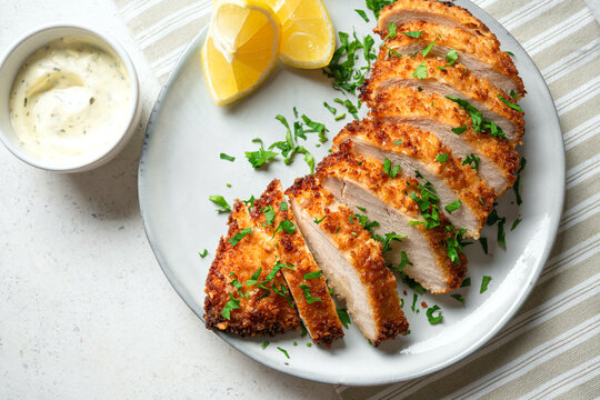 Crispy breaded chicken breast, panko chicken