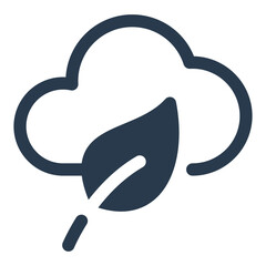 Climate action cloud leaf environmental sustainability concept