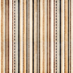 Earthy Toned Vertical Stripes with Rustic and Tribal Motifs