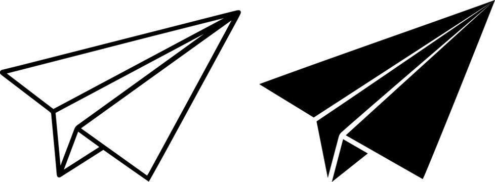 Paper airplanes in flight with black and white designs