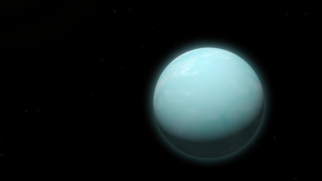 Uranus Ice Giant with Blue Atmosphere .