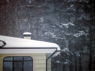 rooftop under pressure of snow