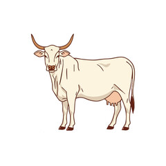 Abstract Modern Cow Vector