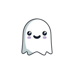 Obraz premium Cute Ghost Illustration Vector Graphic for Halloween