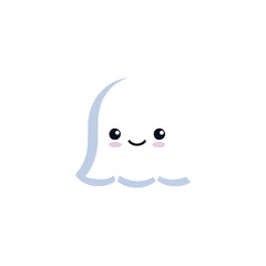 Obraz premium Cute Ghost Illustration Vector for Halloween Design