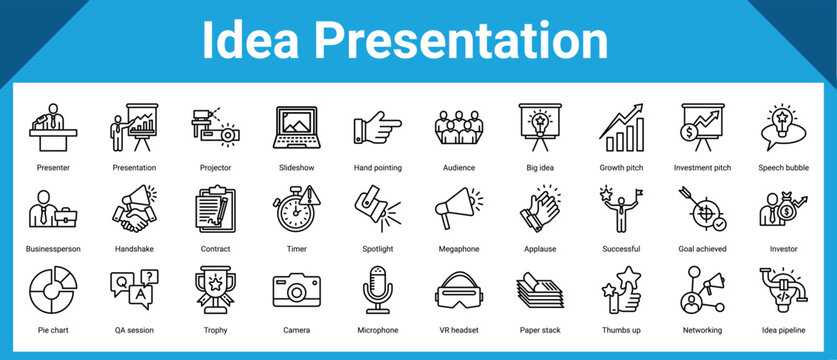 Idea Presentation icon sheet and collection
